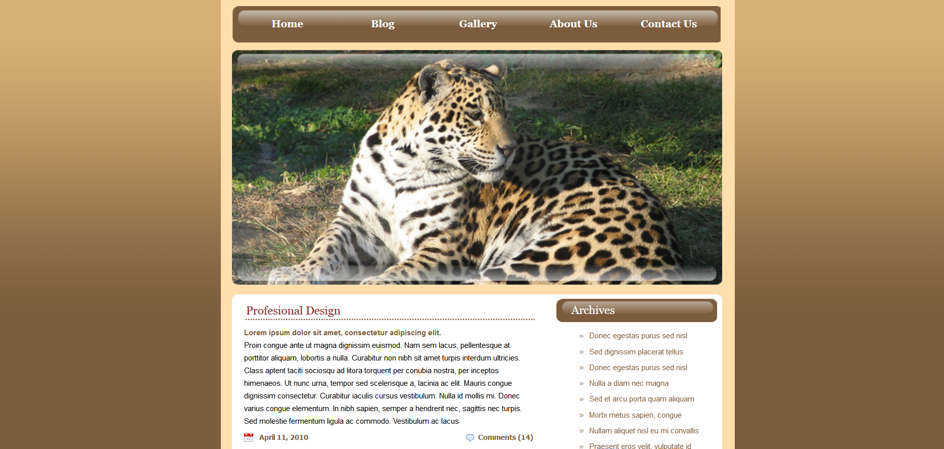 Шаблон сайта Животные №500