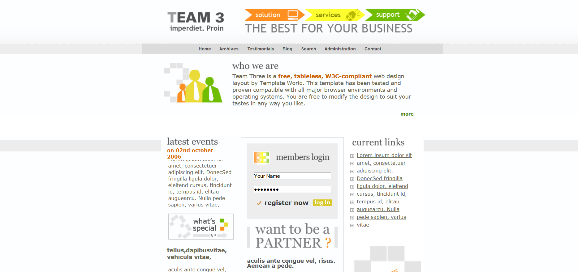 Шаблон сайта Бизнес №185