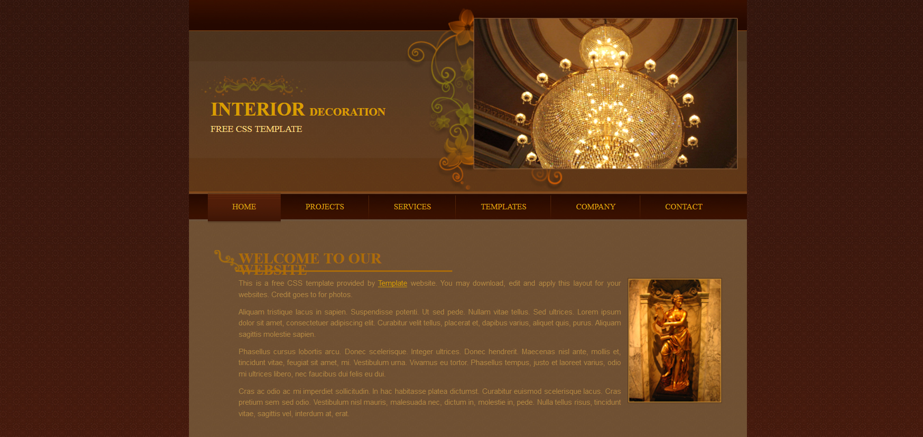 Шаблон сайта Интерьер №438